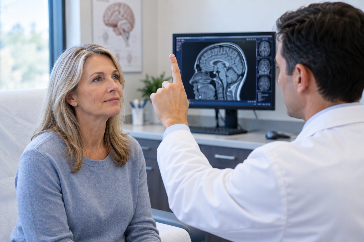 Medical brain imaging representing neurological symptoms evaluated by a neurologist in Southern Maryland