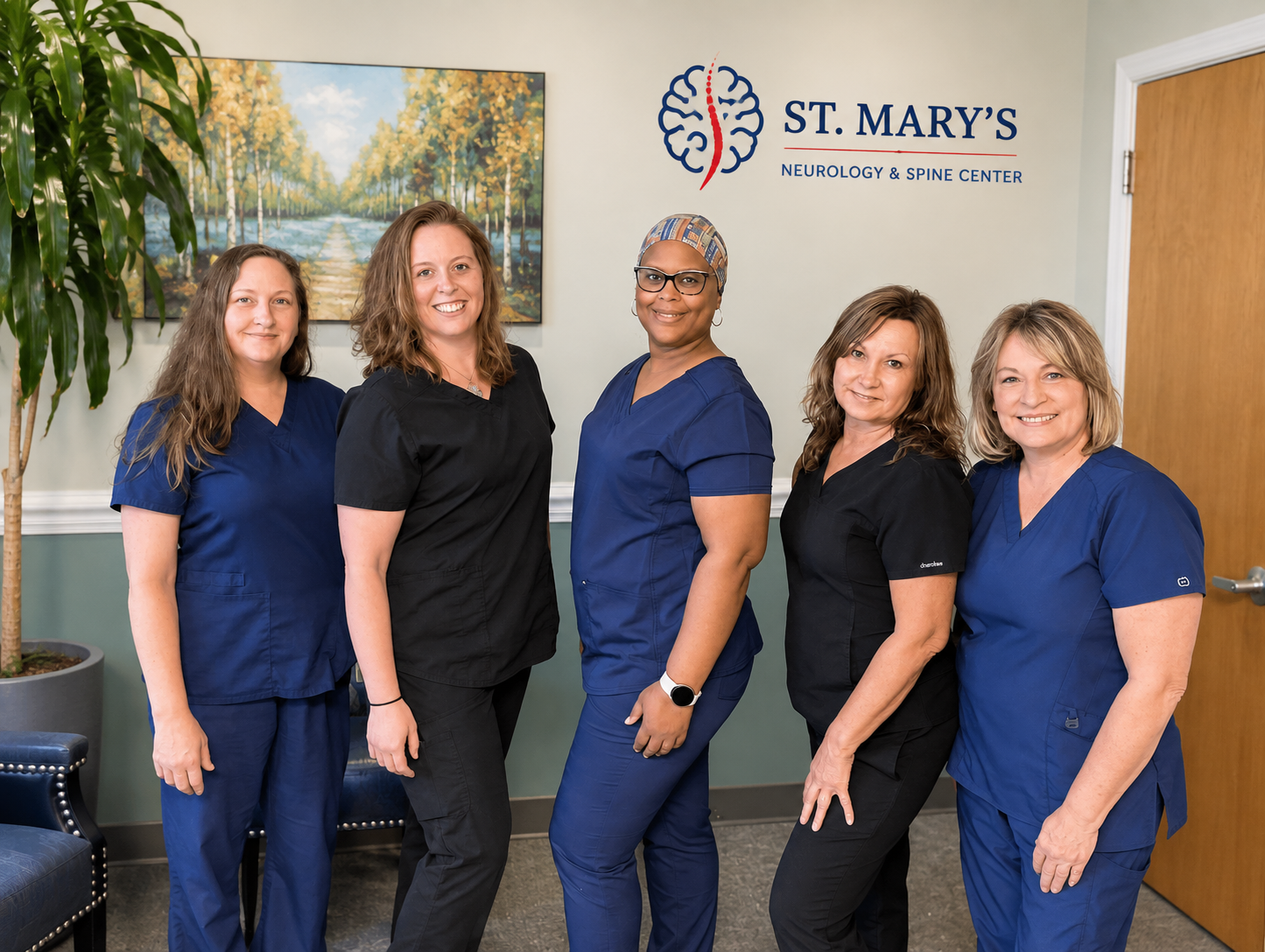 Clinical staff at St. Mary's Neurology and Spine Center serving patients in Southern Maryland